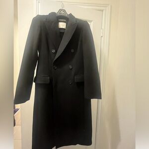 Aritzia Wilfred Black Wool Coat
